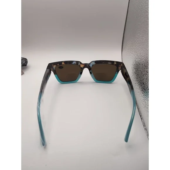 BIFOCAL Women Big Lens Brown Tint Reading‎ SunGlasses  Outdoor Readers +1.25 - Picture 6 of 7